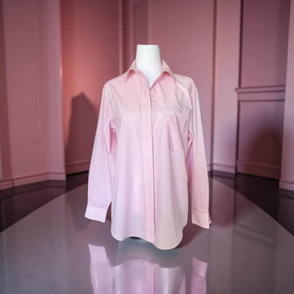 PINK BUTTON DOWN TOP - Picture 2 of 4